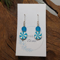 Blue Pinwheel Earrings