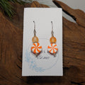 Orange Pinwheel Earrings