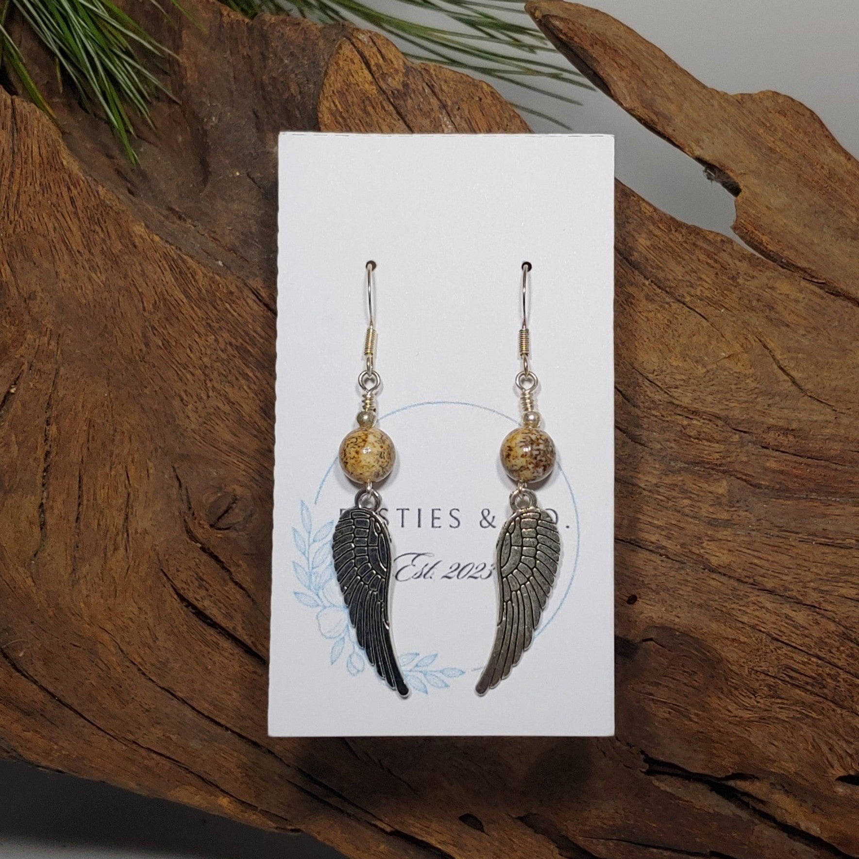 Angel Wings w/ Jasper Earrings