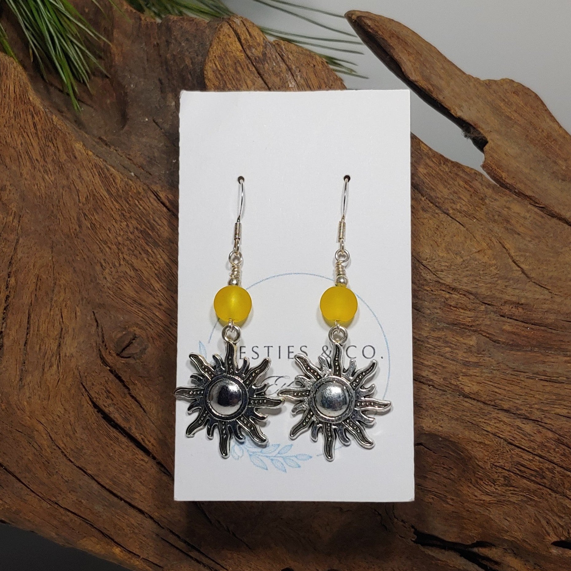 Sun w/ yellow Earringd