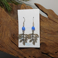 Leaves w/ Blue Earrings