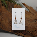 Deer w/ Amber Earrings