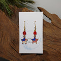 Patriotic Flag Star Earrings