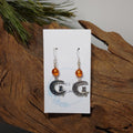 Cat on Crescent Moon Earrings