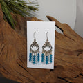 Chandelier Heart w/teal Earrings