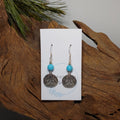Sand Dollar w/Turquiose Earrings