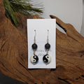 Yin Yang w/ black lava Earrings