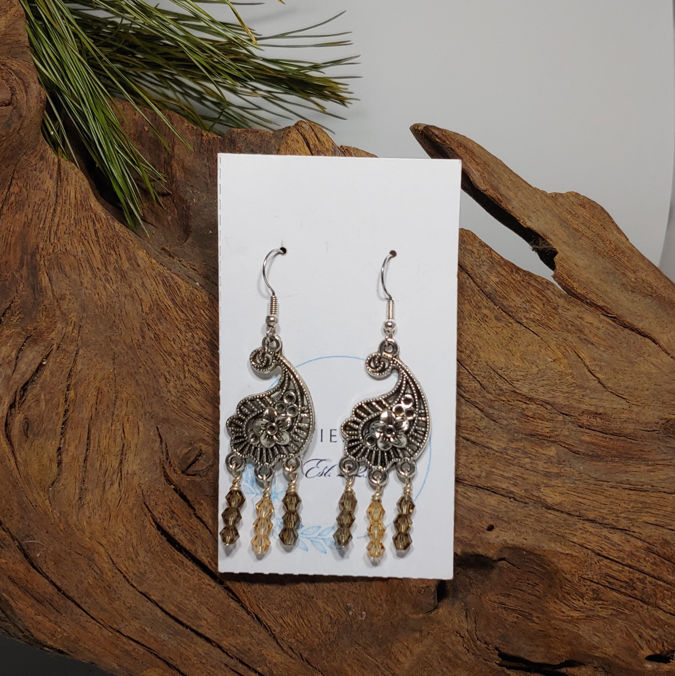 Chandelier Brown Earrings