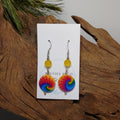 Rainbow Color w/yellow Earrings
