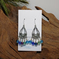 Chandelier Multi Color Bead Earrings