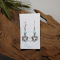Dolphins w/ light blue Earrings
