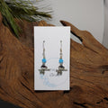 Bird w/ blue Earrings