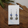 Nautical Blue and white Earrings