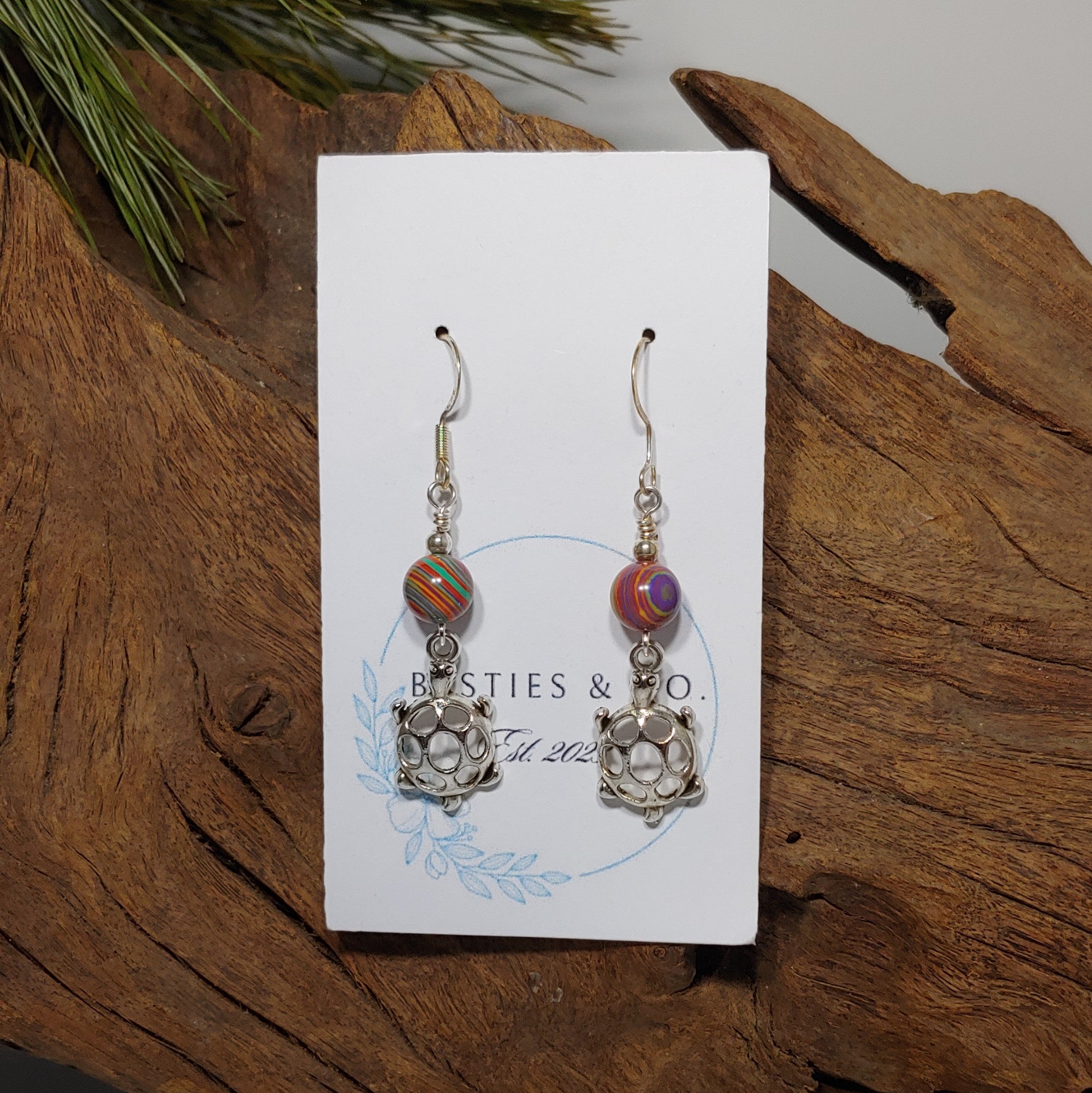 Turtles w/ Multi Color Earrings