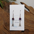 Eiffel Tower w/ Deep Purple Earrings