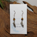 Shoe charm w/ tigers eye Earrings