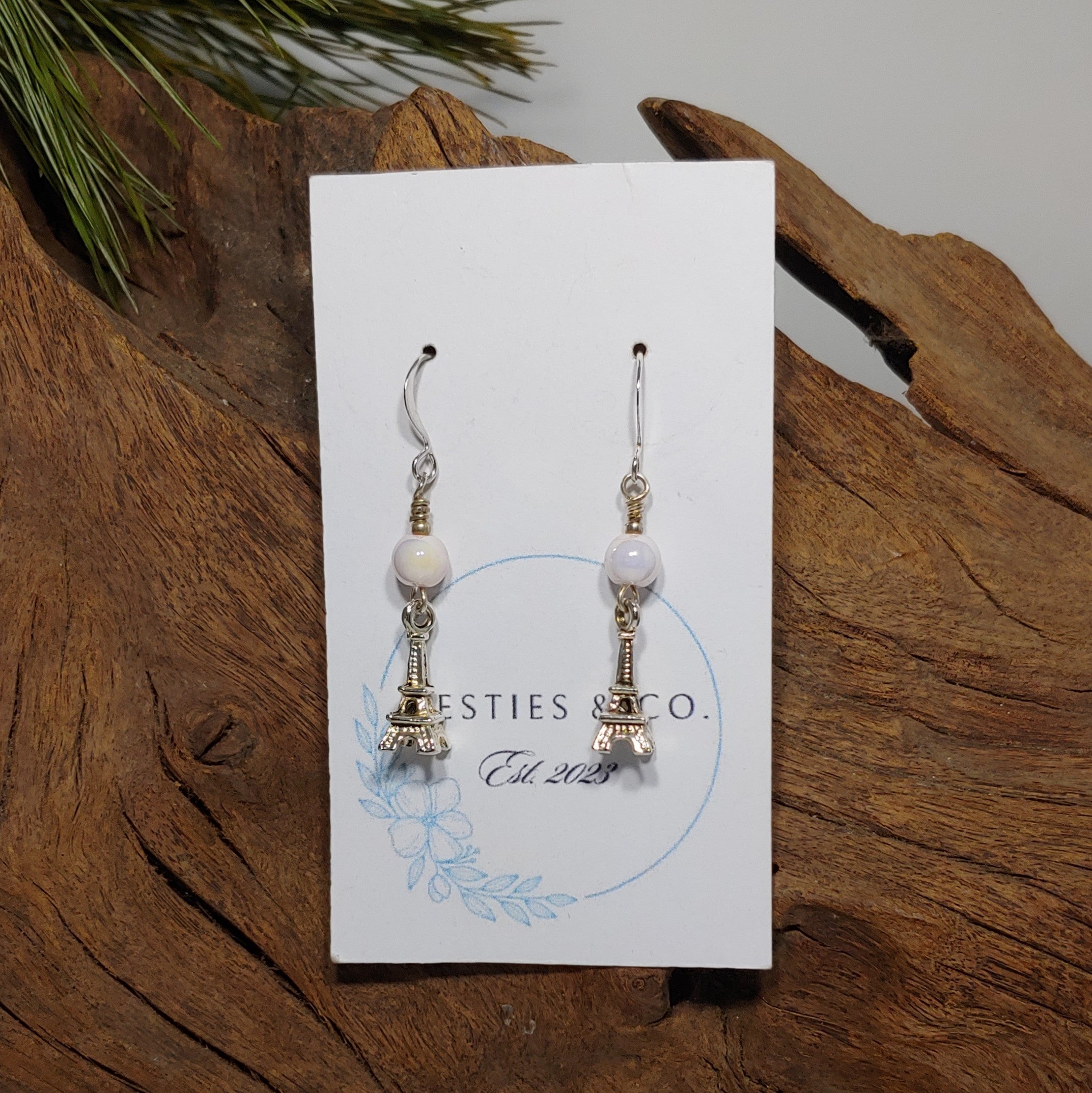 Eiffel Tower Pearlescent Earrings