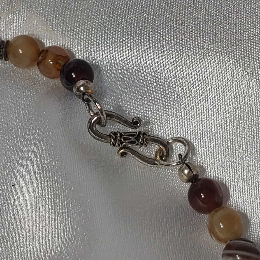 Amber Agate Necklace and Earrings