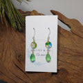 Millefoire glass Light Green Earrings