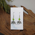 Elephant w/Jade Green Earrings