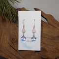 Millefoire Glass Hearts w/ Pale pink Earrings