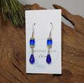 Blue w/ Green Dangle Earrings