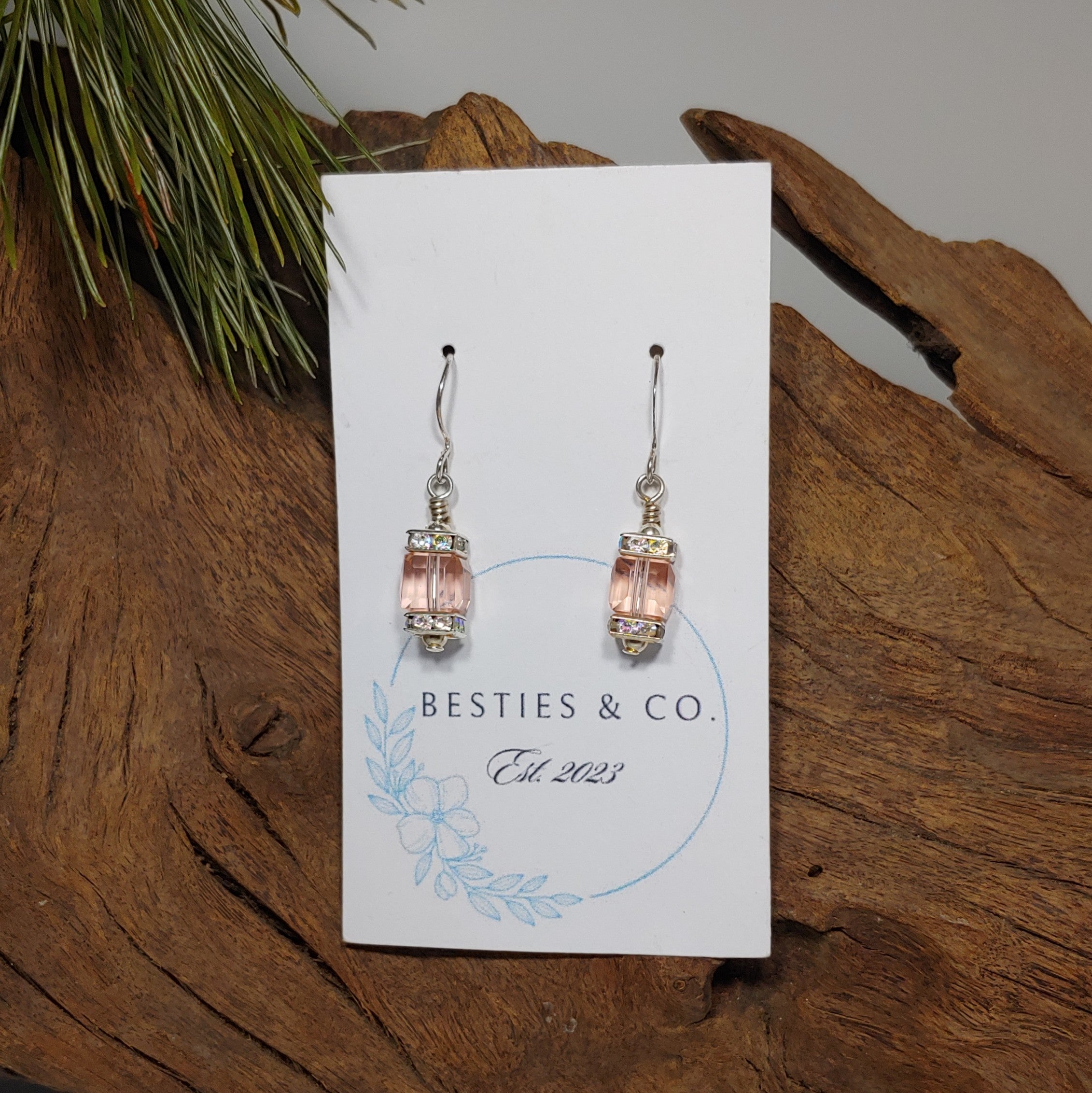 Rose Cube Earrings