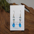 Aqua Drop Dangle Earrings