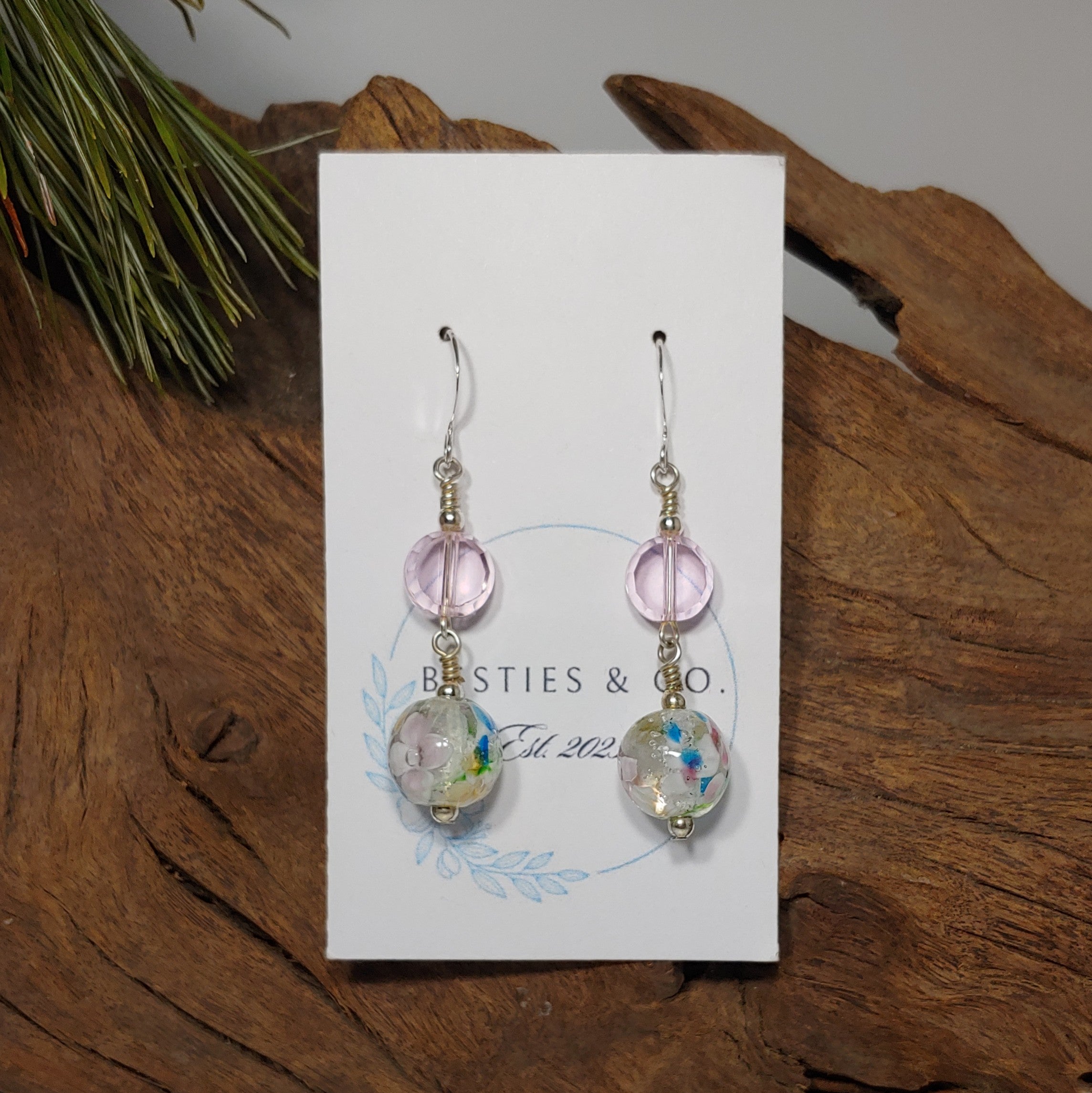 Pink Dangle Earrings