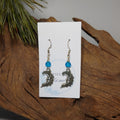 Crescent Moon w/ Teal Earrings