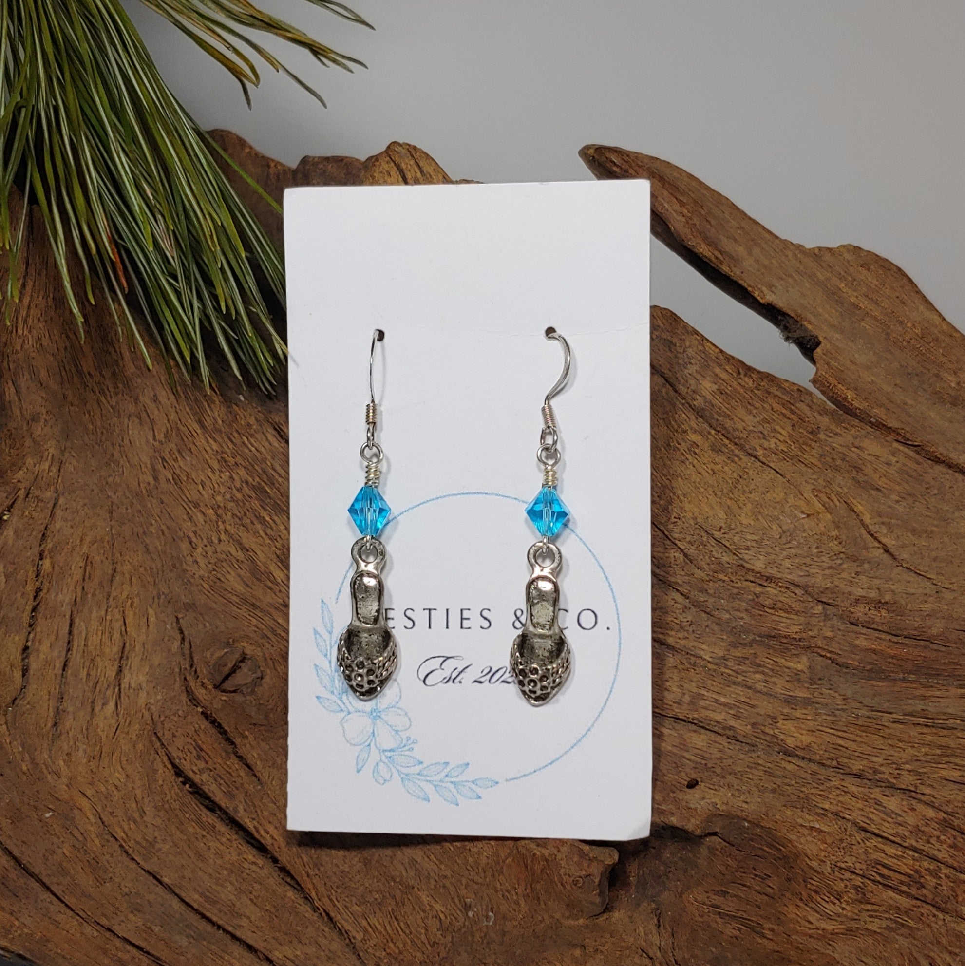 Sandles w/ Aqua Earrings