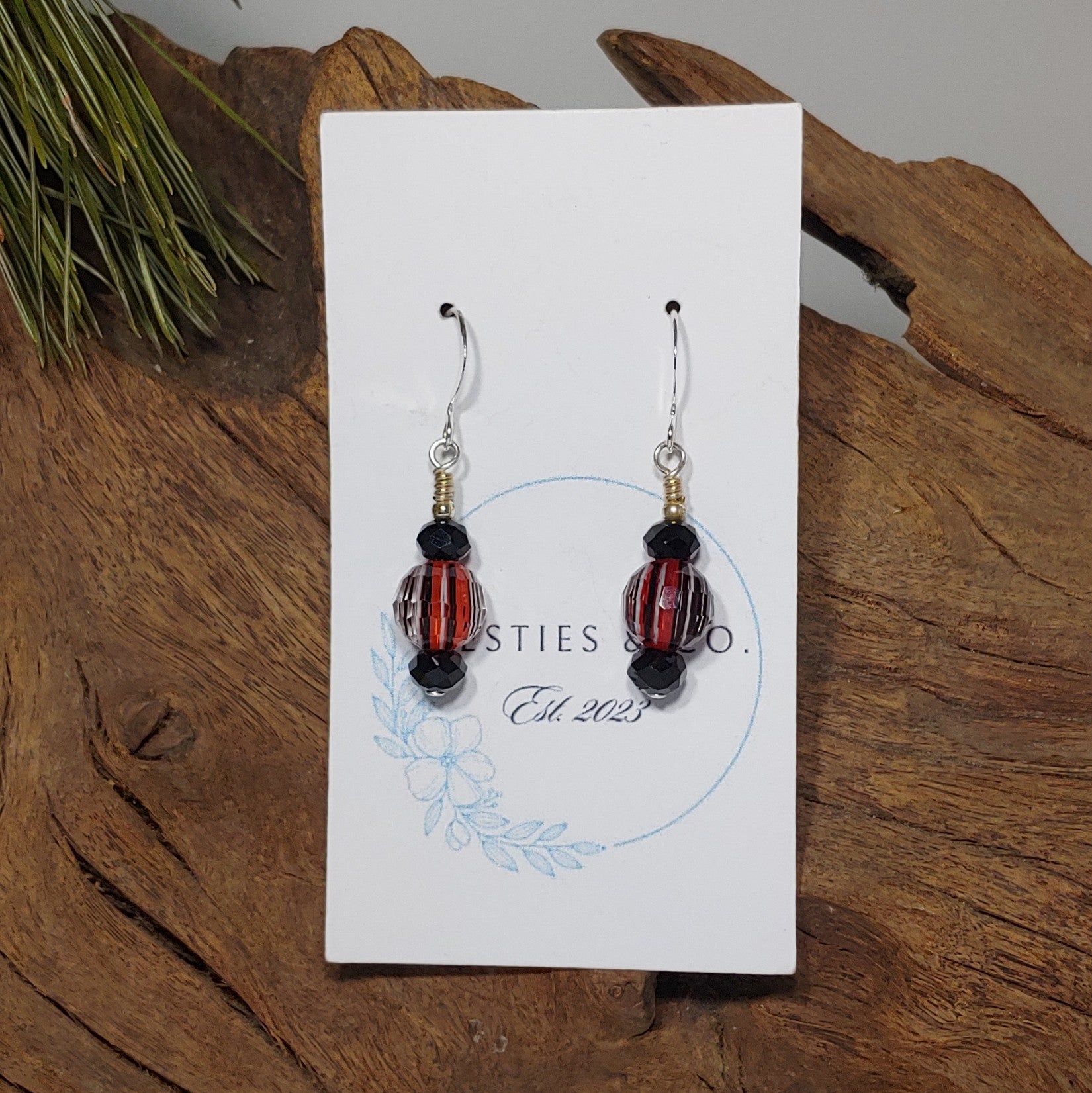 Red & Black Earrings