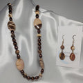Jasper and Pearl Necklace and Earrings