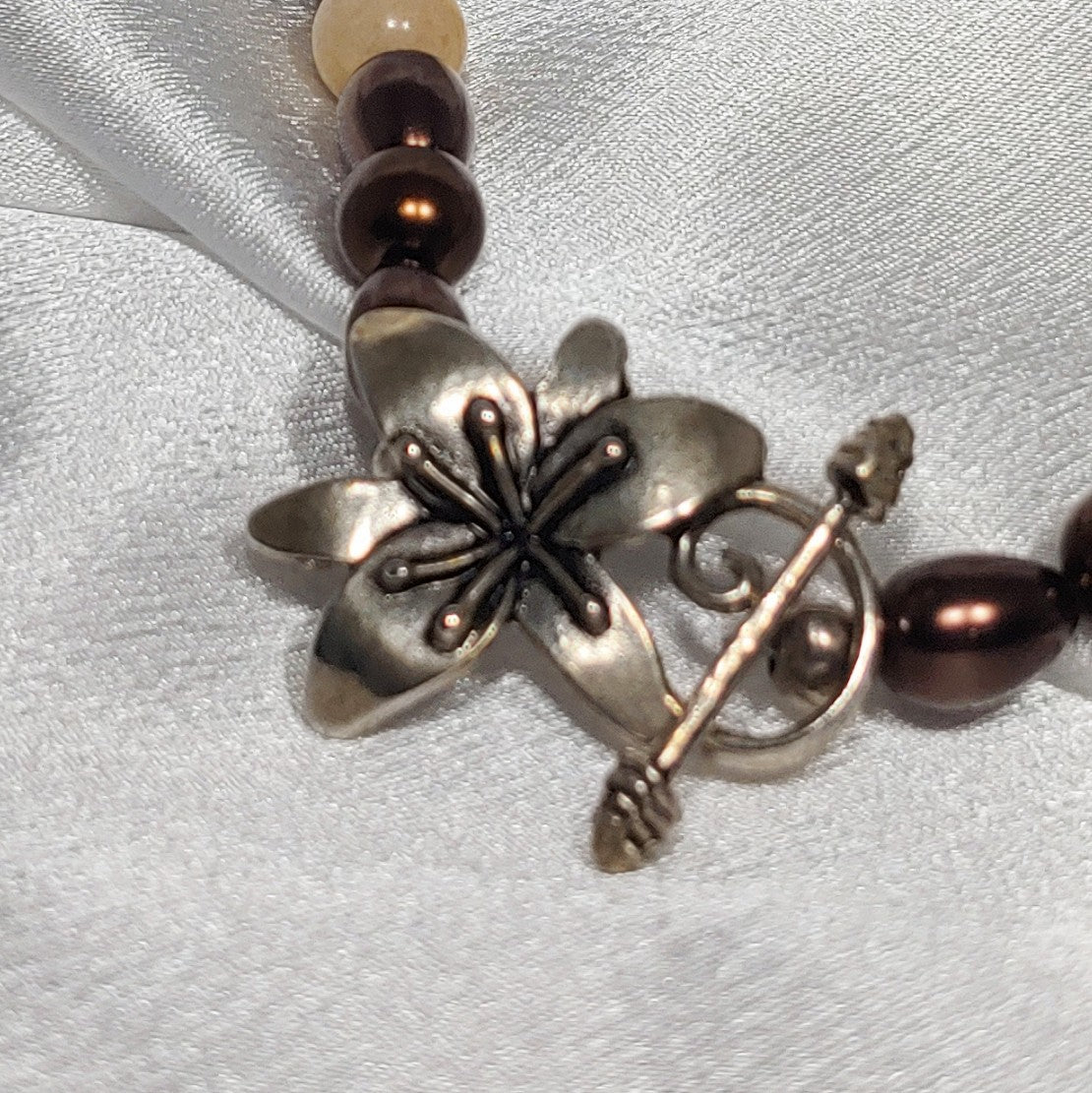 Jasper and Pearl Necklace and Earrings