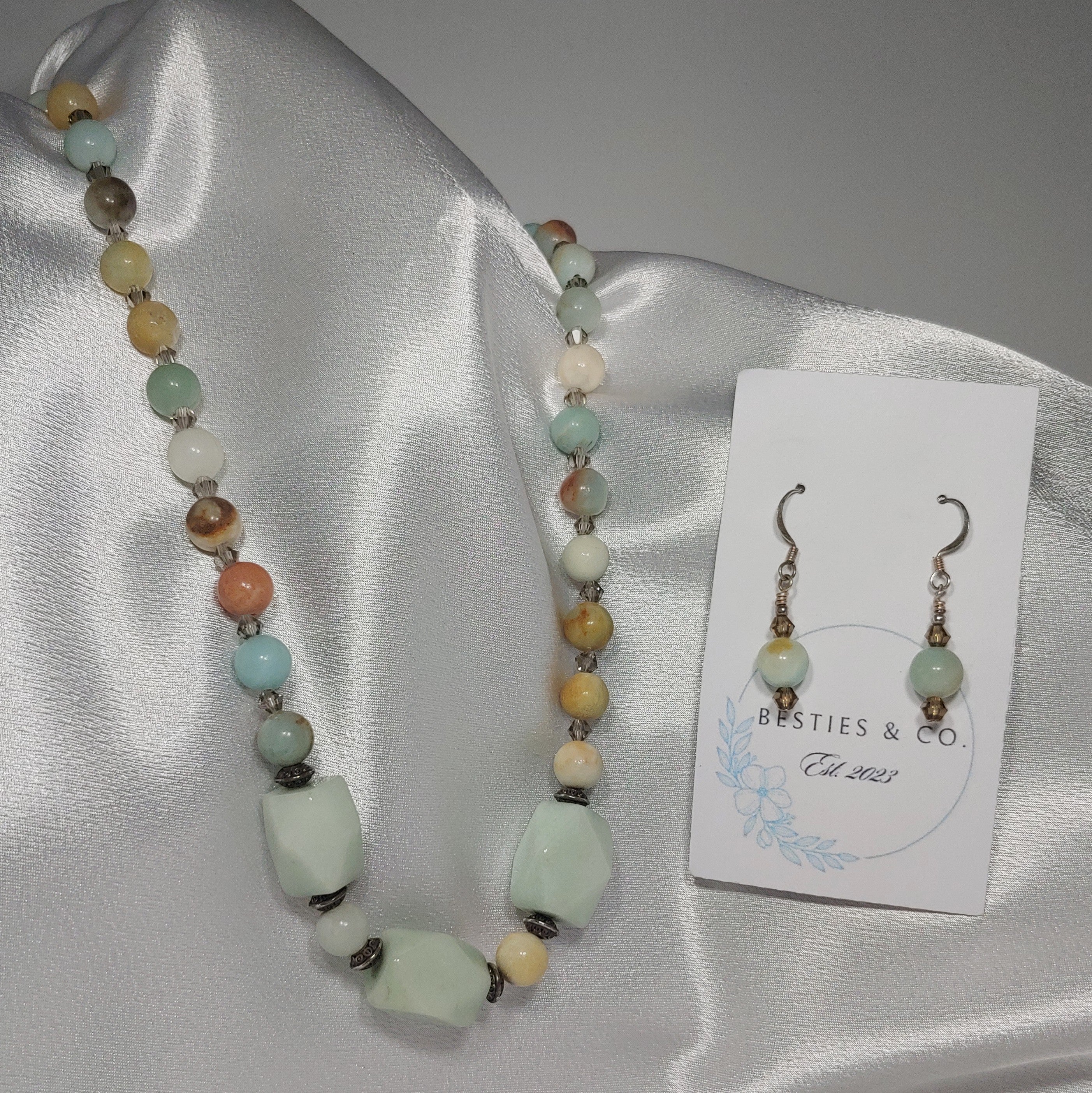 Amazonite Necklace and Earrings