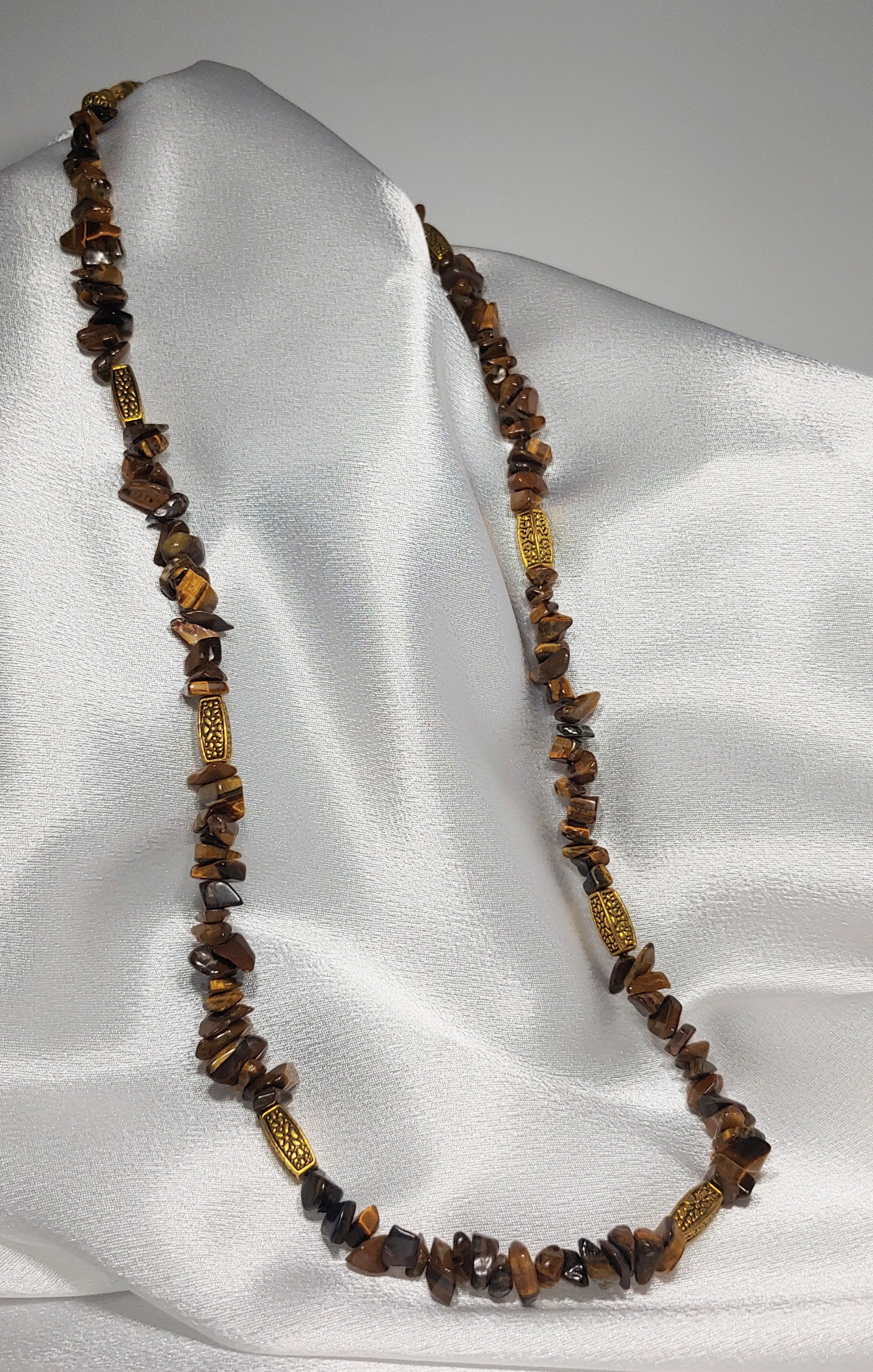 Tiger Eye Chip Necklace