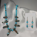 Turquoise Mosaic w/turquoise Necklace and Earrings