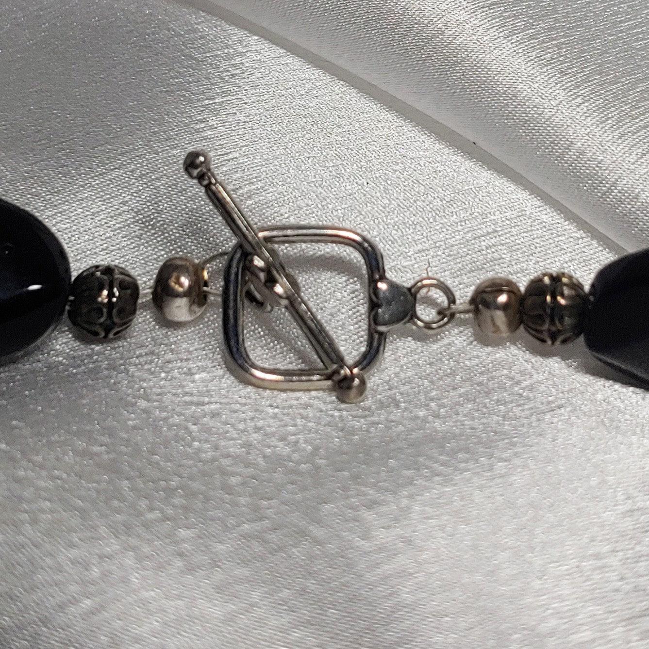 Black/ Cream Necklace and Earrings