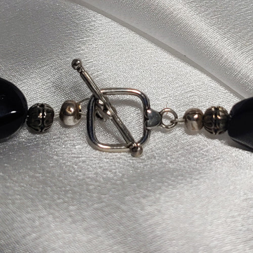 Black/ Cream Necklace and Earrings