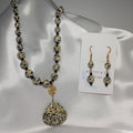 Dalmatian Jasper Necklace and Earrings