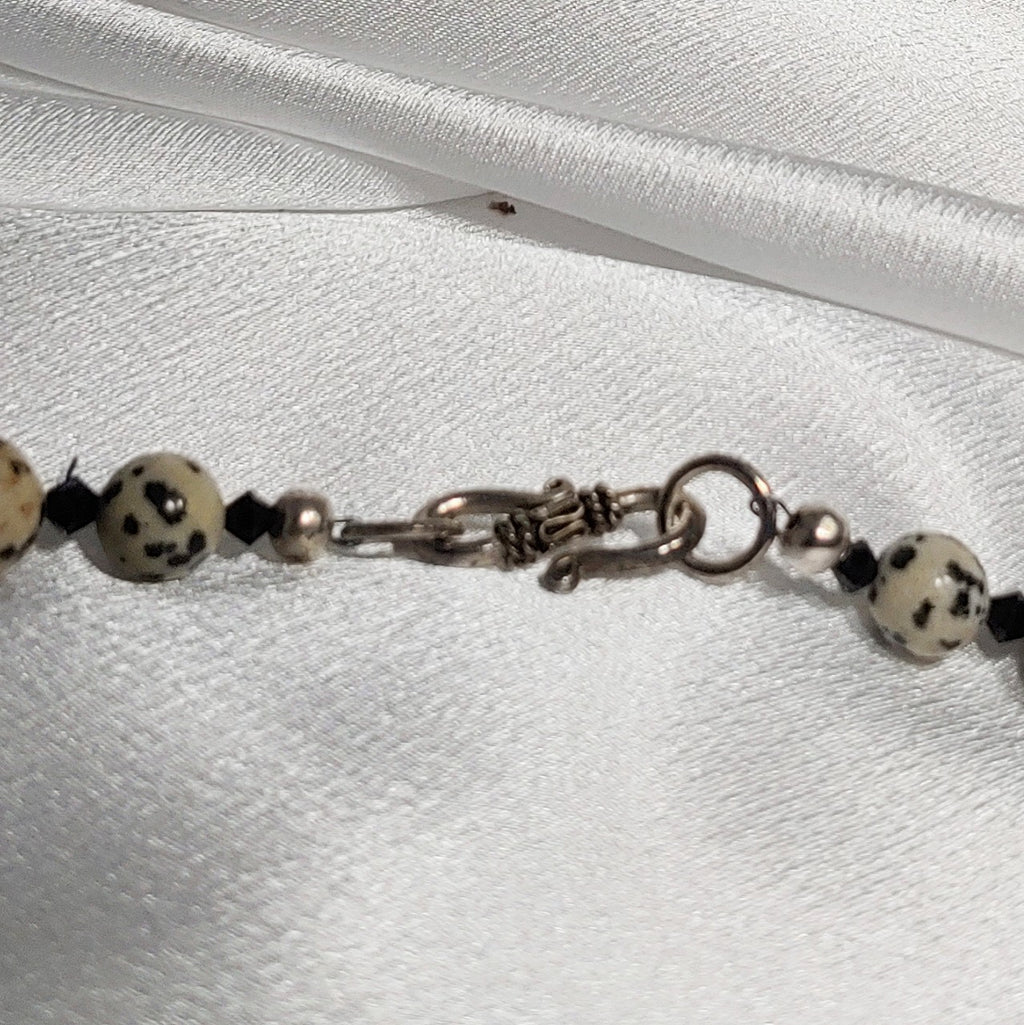 Dalmatian Jasper Necklace and Earrings