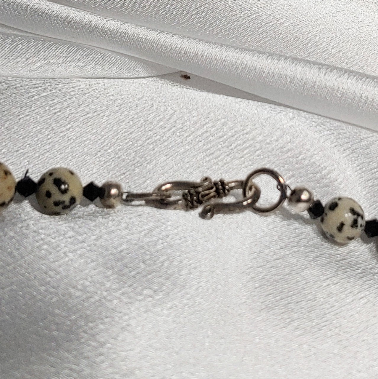 Dalmatian Jasper Necklace and Earrings