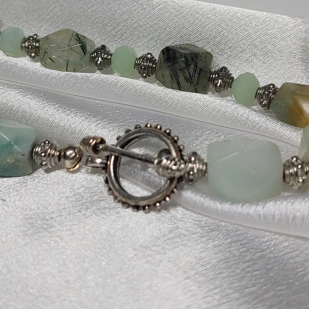 Moss Agate Necklace and Earrings
