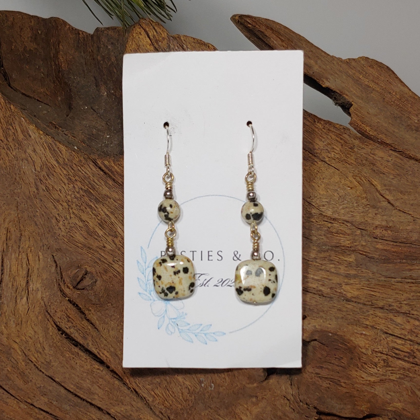 Dalmatian Jasper Earrings