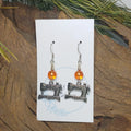 Sewing Machine w/ Orange Earrings