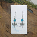 Dragonfly w/ Mosaic Turquoise Earrings