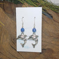 Dolphin w/ Smoke Blue Earrings
