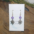 Leaves w/ Purple Earrings