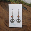 Peace Sign w/Multi Color Earrings