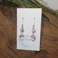 Pink Heart w/ Floral Earrings
